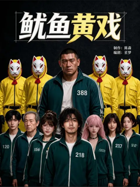 职场情感短剧海报，西装男女主角对视